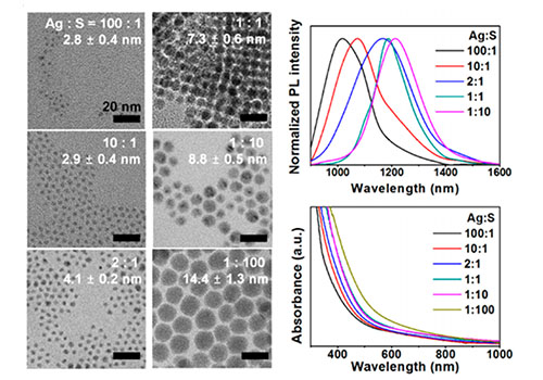 Size-Tunable Synthesis of Nearly Monodisperse Ag2S Nanoparticles and Size-Dependent Fate of the Crystal Structures upon Cation Exchange to AgInS2 Nanoparticles